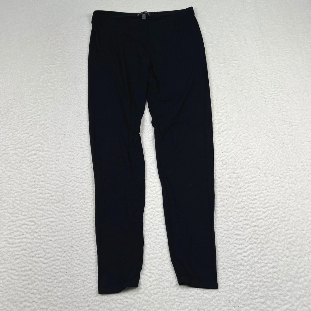 Eileen Fisher Leggings Women Medium Black Viscose Spandex‎ Stretch Slim Pant USA